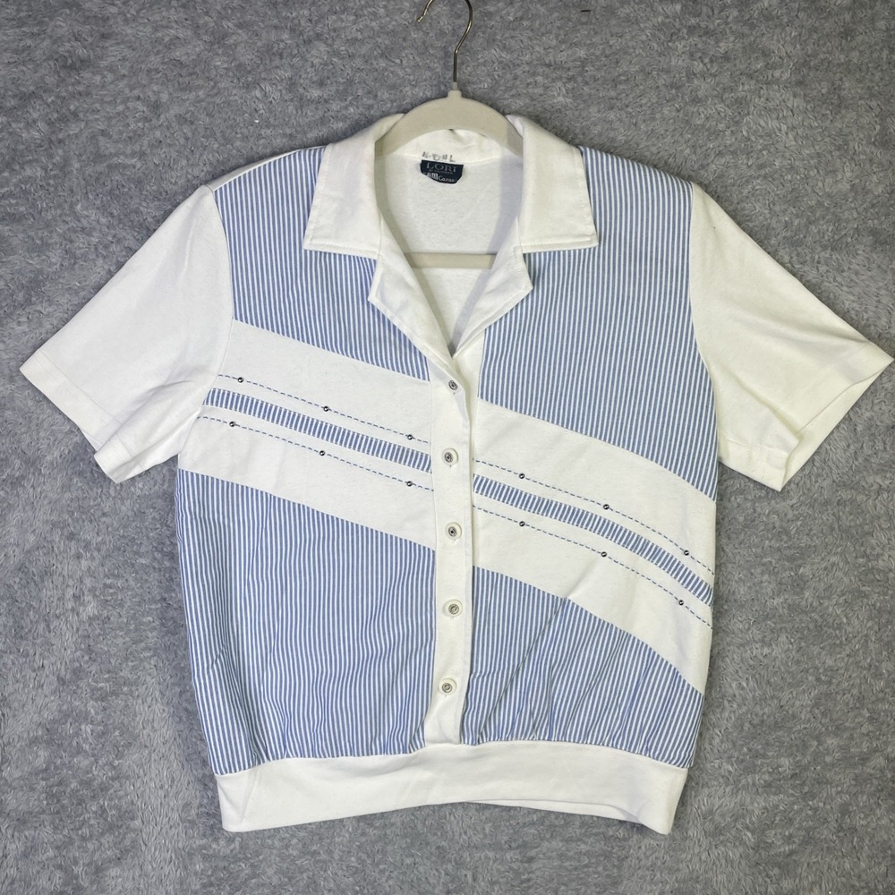 Vintage 80s Lori of California Women's Button Up Cardigan Size Small